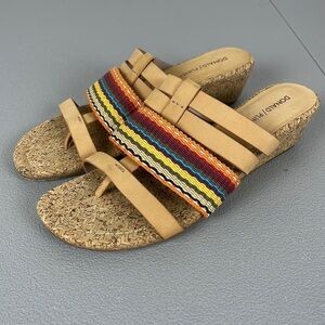 Donald Pliner Dara Wedge Cork Sandal. Size 9.5.